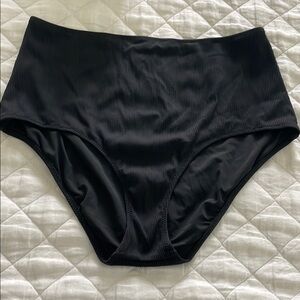 Aerie Black High-Waisted Bikini Bottoms